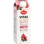 Marli Mehut, Mehutiivisteet Ja Glögit^Mehujuoma 1 L Vital Kevyt Karpalo-rypäle