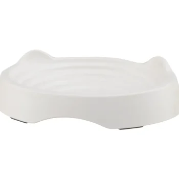 Real Cat Kissatarvikkeet^Melamiinikuppi Miuku Ovaali Valkea