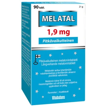 Vitabalans Terveysravinteet Ja -valmisteet^Melatal 1,9 Mg 90 Kpl