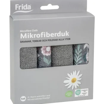 Frida Siivousvälineet^Mikrokuituliina 4 Kpl