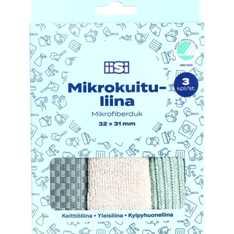 mikrokuituliina-iisi-3-kpl-ndQMrKVR-0.webp Iisi Siivousvälineet^Mikrokuituliina 3 Kpl