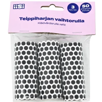 Iisi Vaatehuolto Ja -säilytys^Miniteippiharjan Vararulla 3 Kpl