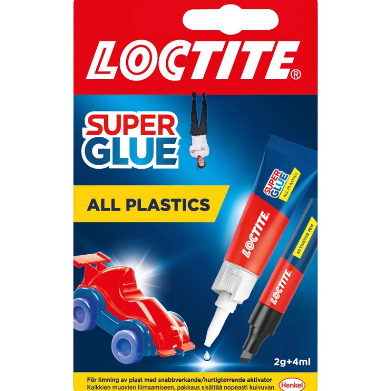 muovipikaliima-super-glue-all-XrCHmASQ-0.webp Loctite Liimat, Massat Ja Tasoitteet-Muovipikaliima Super Glue All Plastics, 2 G / 4 Ml