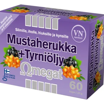 Via Naturale Terveysravinteet Ja -valmisteet^Mustaherukka+Tyrniöljy 60 Kpl