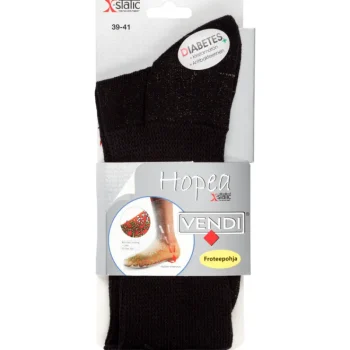 Vendi Naisten Sukat Ja Sukkahousut-Naisten Hopeasukat Froteepohjalla X-Static Musta