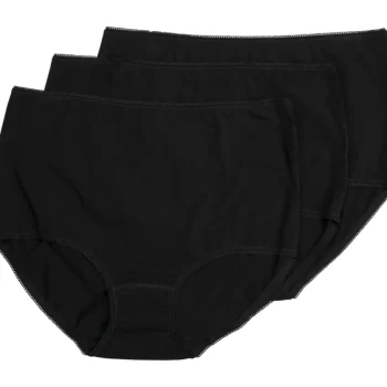 Pola Naisten Alusvaatteet^Naisten Maxi-alushousut Dona 3 Kpl/pkt Musta