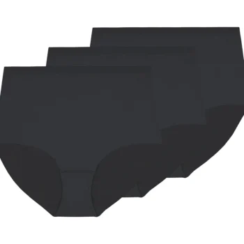 Pola Naisten Alusvaatteet^Naisten Maxi-alushousut Delia Micro Laser Cut 3 Kpl/pkt Musta