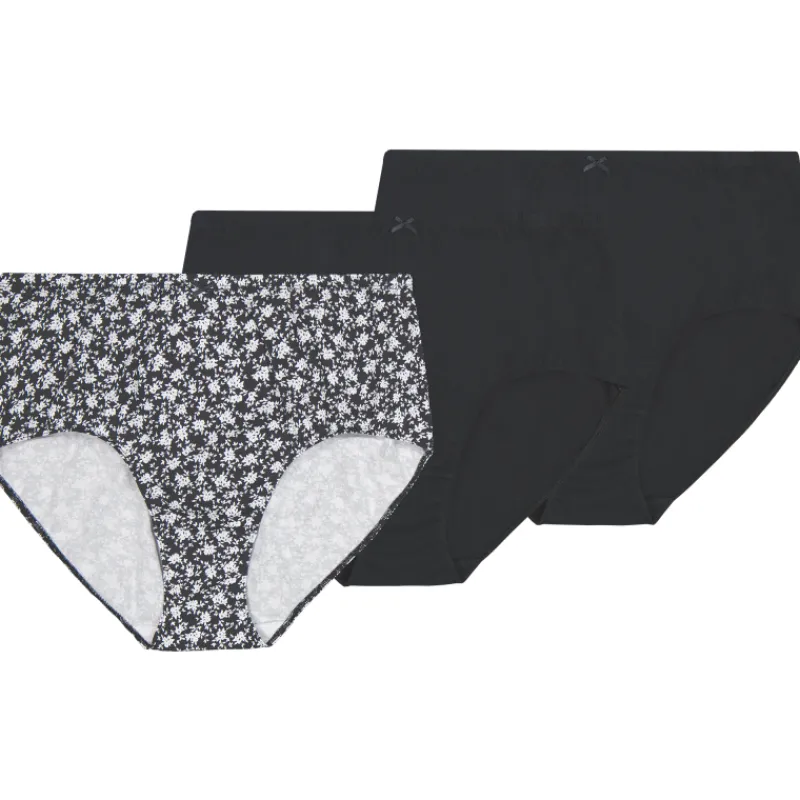 naisten-maxi-alushousut-pola-p-mrJHSCZu-0.webp Pola Plus Naisten Alusvaatteet^Naisten Maxi-alushousut Debby Puuvilla Kukka 2 Kpl/pkt Musta