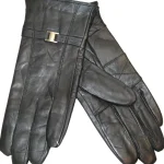 Mutka Naisten Asusteet-Naisten Nahkakäsineet Solki Musta