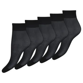 Pola Naisten Sukat Ja Sukkahousut-Naisten Nilkkasukat 20 Den Musta 5 Pr/pkt