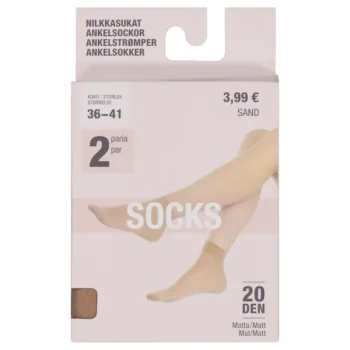 Pola Naisten Sukat Ja Sukkahousut-Naisten Nilkkasukat 20 Den Ruskea 2 Pr/pkt