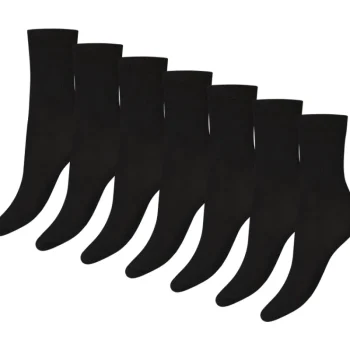 Pola Naisten Sukat Ja Sukkahousut-Naisten Sukat 7 Pr/pkt, Väriraita Sisäpuolella Musta