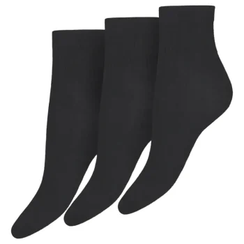 Slazenger Naisten Sukat Ja Sukkahousut-Naisten Sukat Fine Quarter 3 Pr/pkt Musta