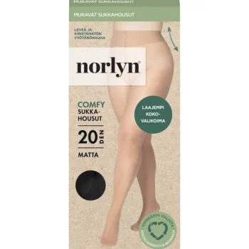 Norlyn Naisten Sukat Ja Sukkahousut-Naisten Sukkahousut Comfy 20 Den Musta