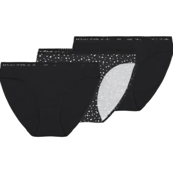 Pola Naisten Alusvaatteet^Naisten Tai-alushousut Dannie Puuvilla Pilkku/sydän 3 Kpl