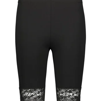Pola Naisten Housut^Naisten Trikooshortsit Raida Lace Musta
