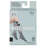 Pola Naisten Sukat Ja Sukkahousut-Naisten Tukipolvisukat 40 Den Musta 1 Pr/pkt