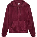 Pola Naisten Collegevaatteet^Naisten Velourtakki Fidelia Viininpunainen