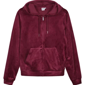 Pola Naisten Collegevaatteet^Naisten Velourtakki Fidelia Viininpunainen