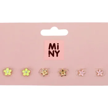 Miny Korut Ja Kellot^Nappikorvakorusetti Kukka 3 Pr/pkt