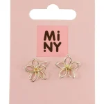 Miny Korut Ja Kellot^Nappikorvakorut Kukka Kulta