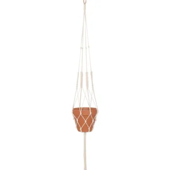 4living Sisäkukkaruukut-Naruamppeli 107 Cm Luonnonvalkoinen