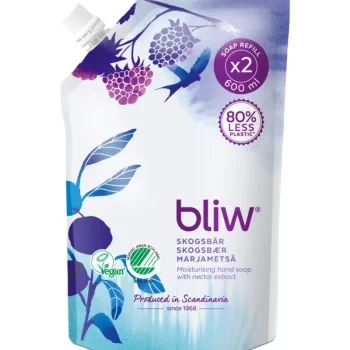 Bliw Saippuat Ja Kylpyvaahdot^Nestesaippua 600 Ml Metsämarja Täyttöpussi