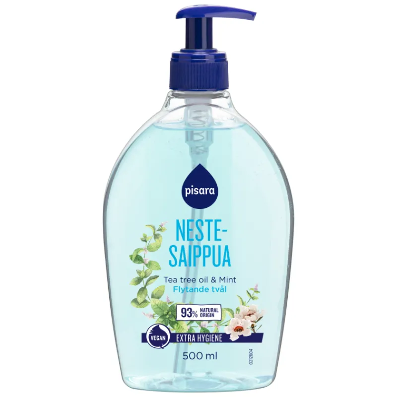 nestesaippua-pisara-500-ml-ext-CVoUUxtB-0.webp Pisara Saippuat Ja Kylpyvaahdot^Nestesaippua 500 Ml Extra Hygiene Mint