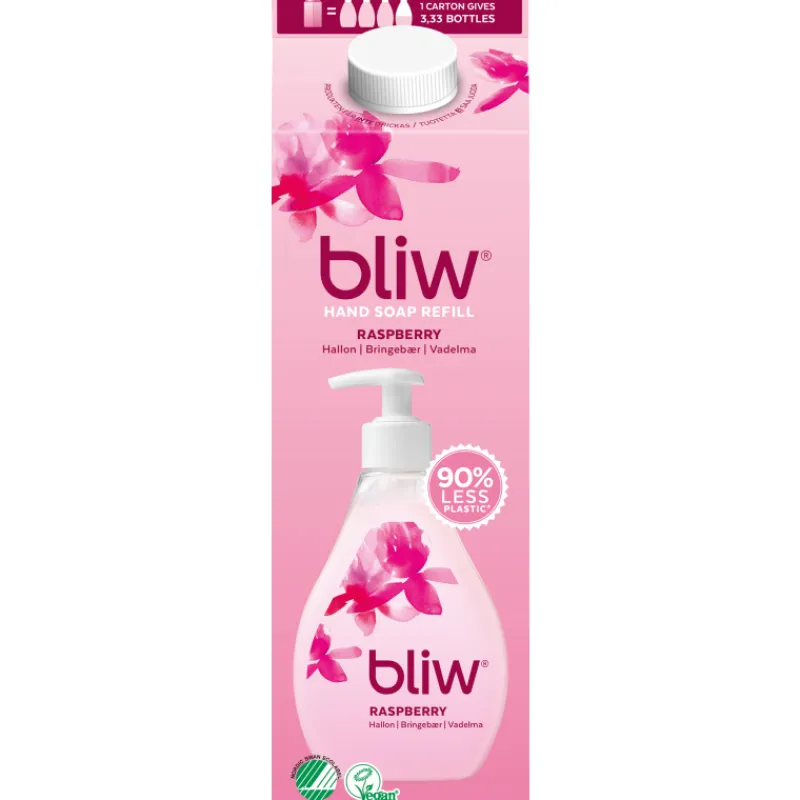 nestesaippuan-tyttpakkaus-bliw-boronGLw-0.webp Bliw Saippuat Ja Kylpyvaahdot^Nestesaippuan Täyttöpakkaus 1 L Vadelma Nestekartonki