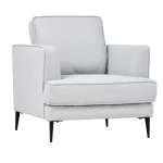 Eureka Huonekalut-Nojatuoli Oxford Vaaleanharmaa