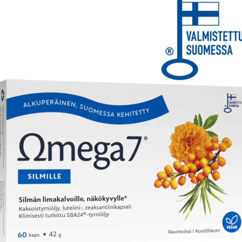 omega7-sba24u00ae-luteiini-si-vXCplONL-0.webp Terveysravinteet Ja -valmisteet^Omega7 SBA24u00ae + Luteiini Silmille 60 Kpl