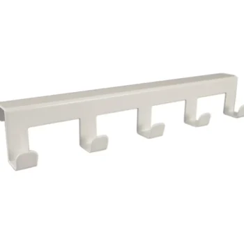 Pisla Ripustus-Ovinaulakko Terästä, 5 Koukkua, Valkoinen