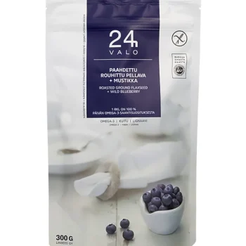 Valo24h Pähkinät Ja Kuivatut Hedelmät^Paahdettu Rouhittu Pellava+mustikka 300 G
