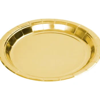 Let's Party Juhlakattaus-Pahvilautanen 8 Kpl 18 Cm Kulta