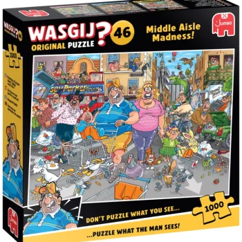 Jumbo Lauta- Ja Palapelit-Palapeli 1000 Palaa Wasgij Original 46 Middle Aisle Madness!