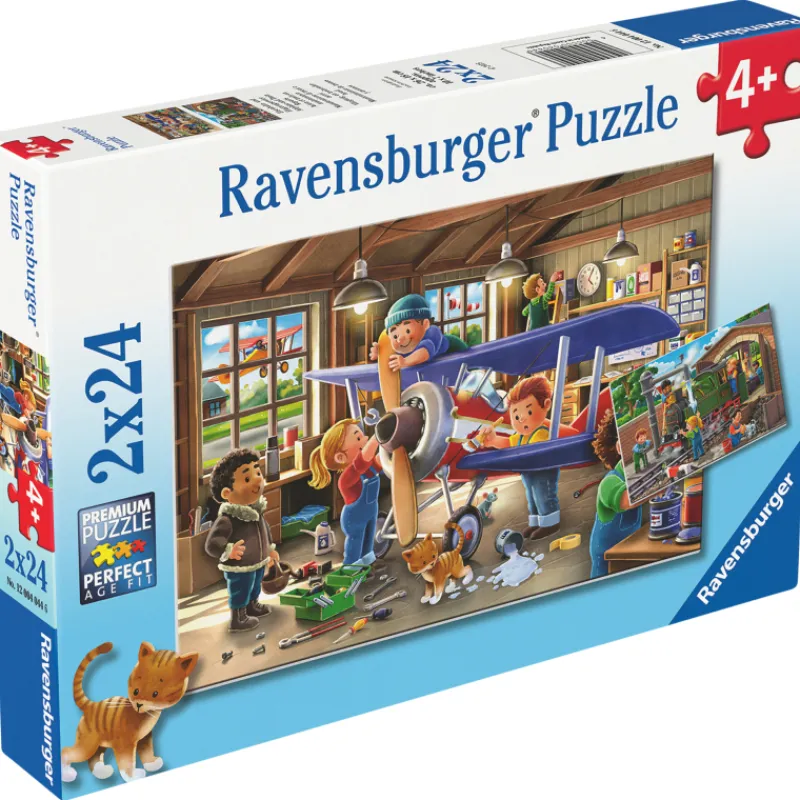 palapeli-ravensburger-2-x-24-p-JZLDvfwi-0.webp Ravensburger Lauta- Ja Palapelit^Palapeli 2 X 24 Palaa Airplane & Train u200bRepairs