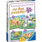 Ravensburger Lauta- Ja Palapelit^Palapeli Cute Pets 2/4/6/8 Palaa