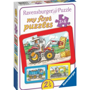 Ravensburger Lauta- Ja Palapelit^Palapeli Excavator Tractor & Dump Truck 3x6 Palaa