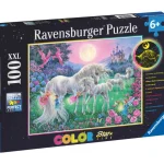 Ravensburger Lauta- Ja Palapelit^Palapeli Unicorns In The Moonlight 100 Palaa