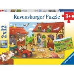 Ravensburger Lauta- Ja Palapelit^Palapeli Working On The Farm 2x12 Palaa