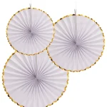 Let's Party Teemajuhlat-Paperikoriste 3 Kpl Valkoinen/kulta