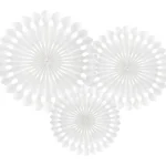 Let's Party Teemajuhlat-Paperikoriste 3 Kpl Valkoinen
