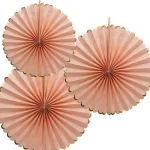 Let's Party Juhlakoristeet-Paperikoriste 3 Kpl Vaaleanpunainen/kulta