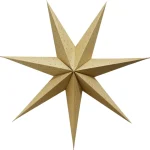 Kotikulta Koristevalot-Paperitähti Kulta 75 Cm