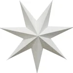 Kotikulta Koristevalot-Paperitähti Valkoinen Kreppi 45 Cm