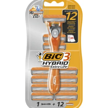 Bic Parranajo^Partahöylä 3 Hybrid Extra Life + 12 Terää