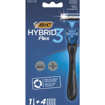 Bic Parranajo^Partahöylä Hybrid Flex 3 + 4 Terää