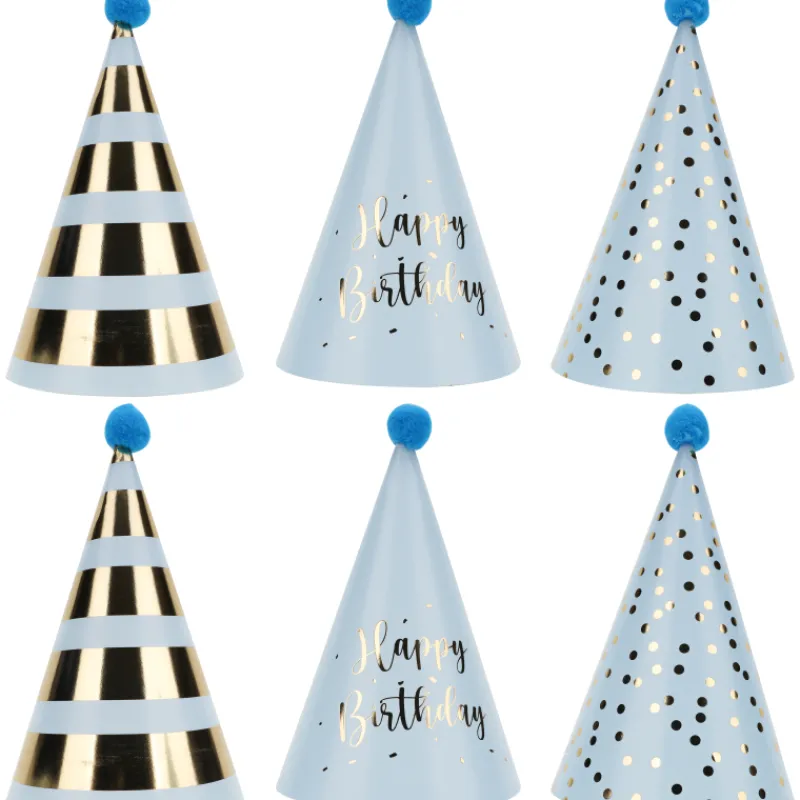 partyhattu-lets-party-6-kpl-si-mohhwans-0.webp Let's Party Juhlakattaus-Partyhattu 6 Kpl Sininen/kulta