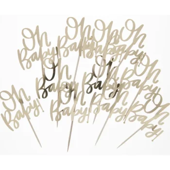 Let's Party Teemajuhlat-Partytikku 12 Kpl Oh Baby