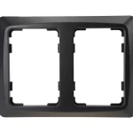 Harju Hiili Sähköasennustarvikkeet-Peitelevy 2-os (85x55) Musta HIILI